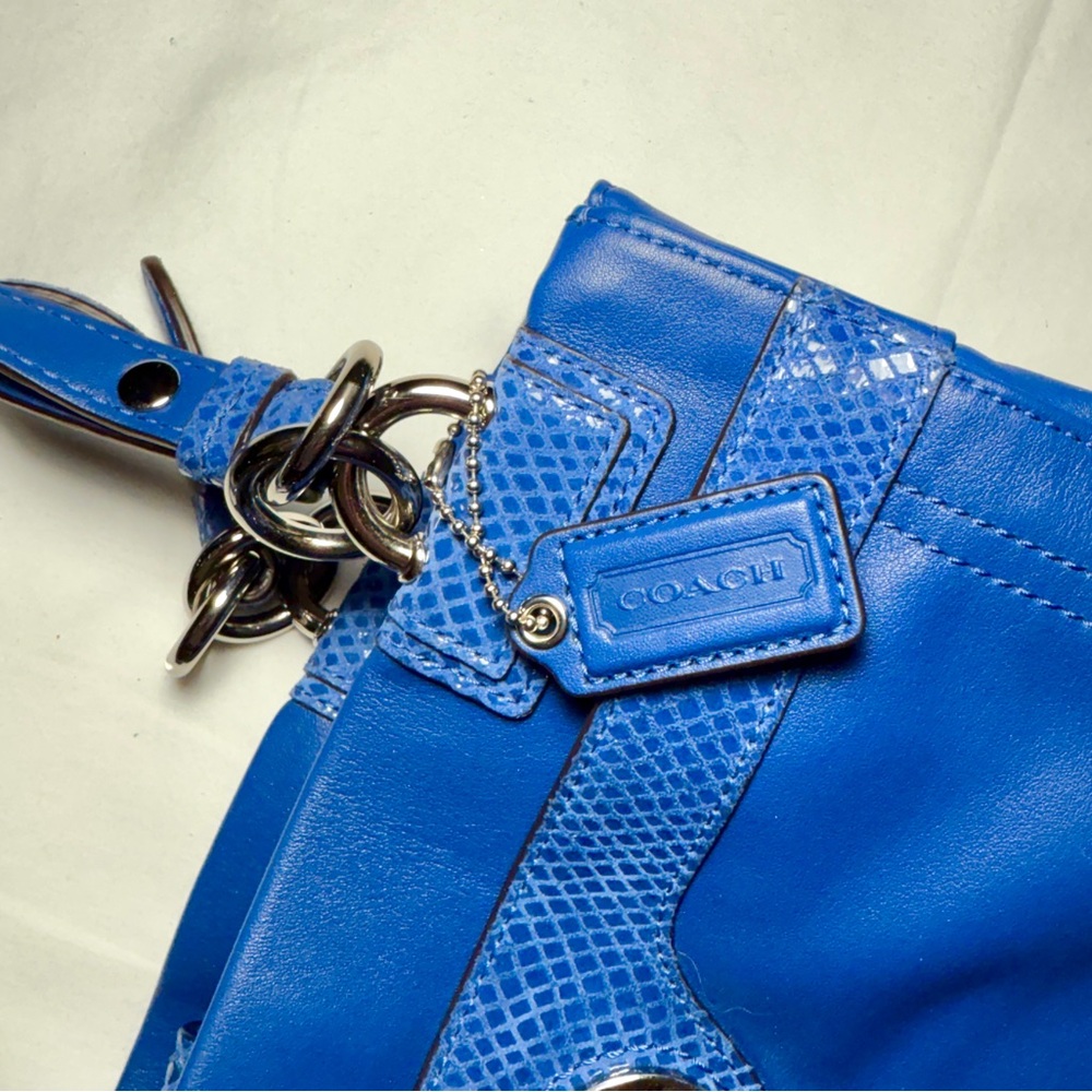 Coach Cobalt Blue Penelope soft leather Carryall F16531 - Picture 6 of 11